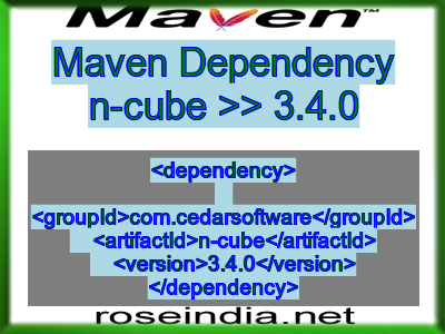Maven dependency of n-cube version 3.4.0
