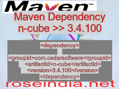 Maven dependency of n-cube version 3.4.100