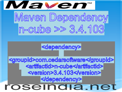 Maven dependency of n-cube version 3.4.103