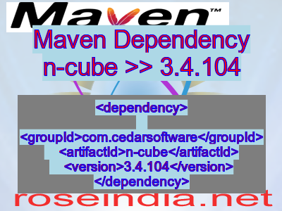 Maven dependency of n-cube version 3.4.104