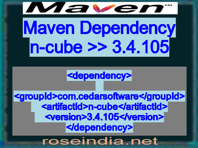 Maven dependency of n-cube version 3.4.105