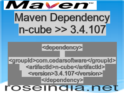 Maven dependency of n-cube version 3.4.107