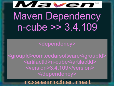 Maven dependency of n-cube version 3.4.109