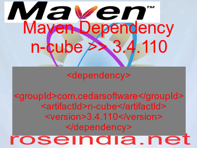 Maven dependency of n-cube version 3.4.110