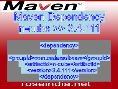 Maven dependency of n-cube version 3.4.111