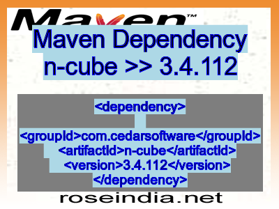 Maven dependency of n-cube version 3.4.112