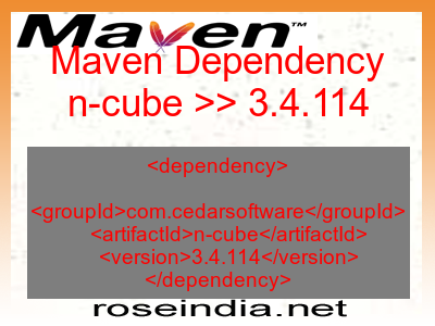 Maven dependency of n-cube version 3.4.114