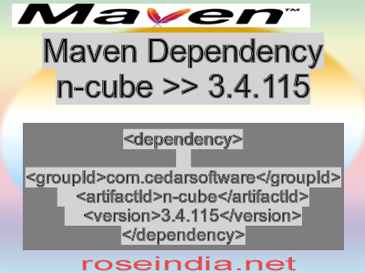 Maven dependency of n-cube version 3.4.115
