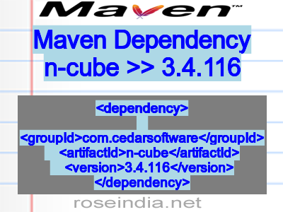 Maven dependency of n-cube version 3.4.116
