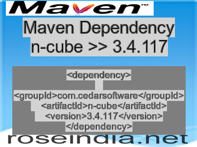 Maven dependency of n-cube version 3.4.117