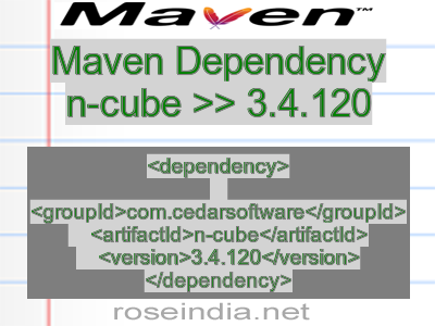 Maven dependency of n-cube version 3.4.120