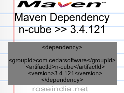 Maven dependency of n-cube version 3.4.121