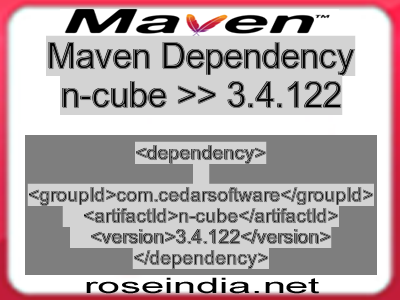 Maven dependency of n-cube version 3.4.122
