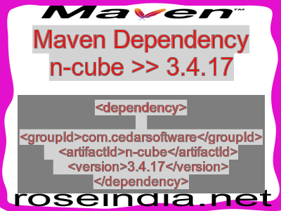 Maven dependency of n-cube version 3.4.17