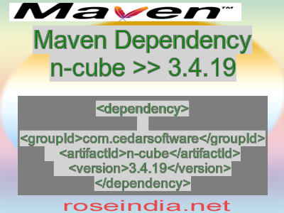 Maven dependency of n-cube version 3.4.19
