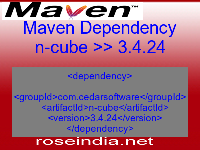 Maven dependency of n-cube version 3.4.24