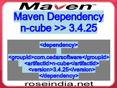 Maven dependency of n-cube version 3.4.25