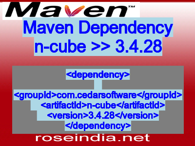 Maven dependency of n-cube version 3.4.28