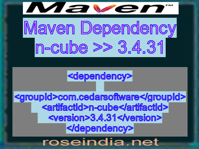 Maven dependency of n-cube version 3.4.31