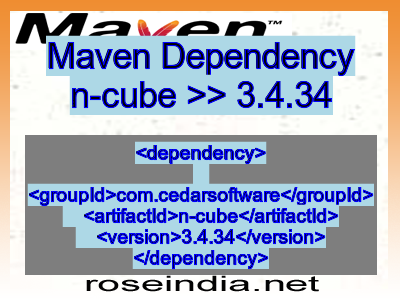 Maven dependency of n-cube version 3.4.34