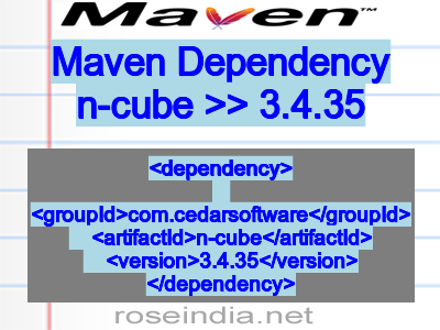 Maven dependency of n-cube version 3.4.35
