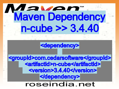Maven dependency of n-cube version 3.4.40