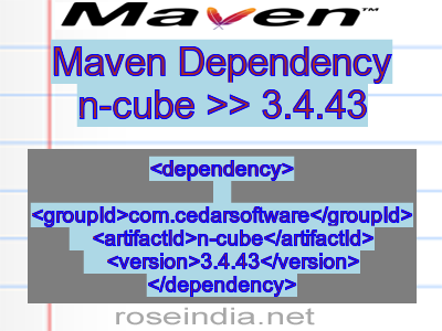 Maven dependency of n-cube version 3.4.43