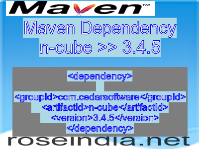 Maven dependency of n-cube version 3.4.5