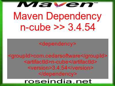 Maven dependency of n-cube version 3.4.54