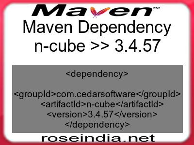 Maven dependency of n-cube version 3.4.57