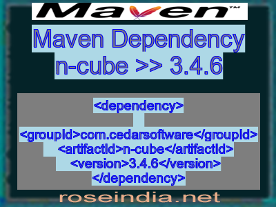 Maven dependency of n-cube version 3.4.6