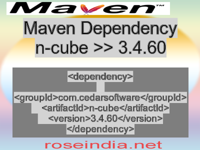 Maven dependency of n-cube version 3.4.60