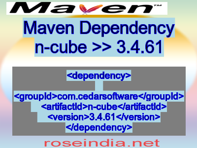 Maven dependency of n-cube version 3.4.61