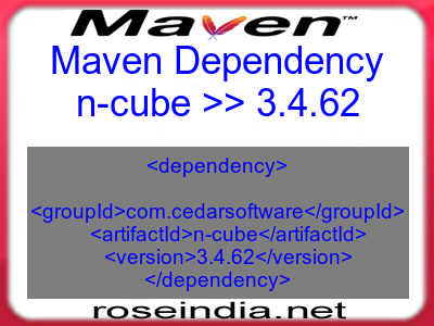 Maven dependency of n-cube version 3.4.62