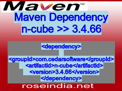 Maven dependency of n-cube version 3.4.66