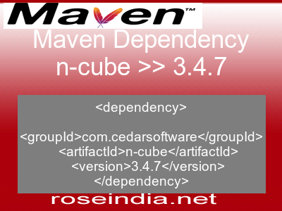Maven dependency of n-cube version 3.4.7