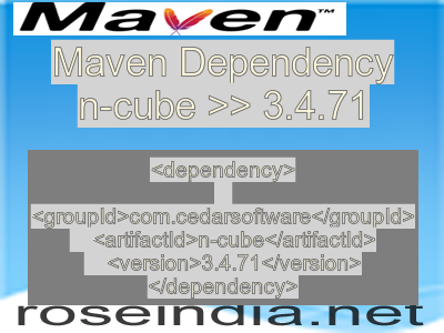 Maven dependency of n-cube version 3.4.71