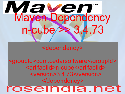 Maven dependency of n-cube version 3.4.73