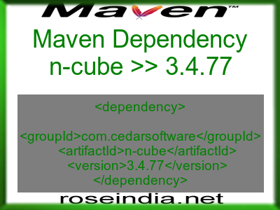 Maven dependency of n-cube version 3.4.77
