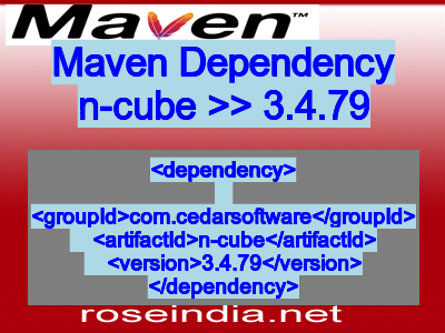 Maven dependency of n-cube version 3.4.79