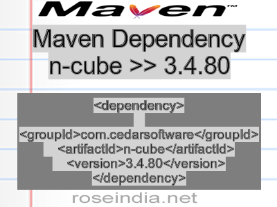 Maven dependency of n-cube version 3.4.80
