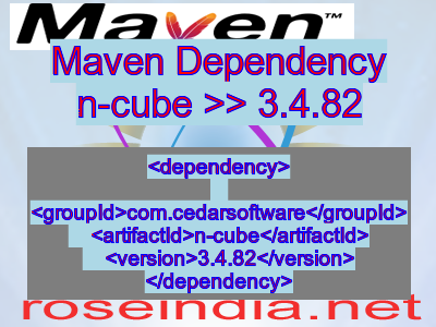 Maven dependency of n-cube version 3.4.82
