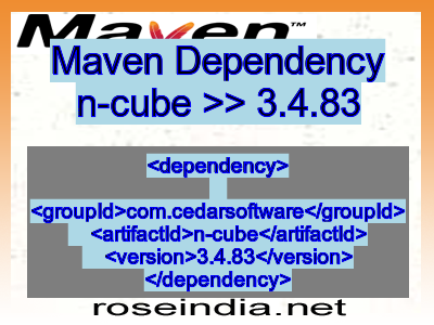 Maven dependency of n-cube version 3.4.83