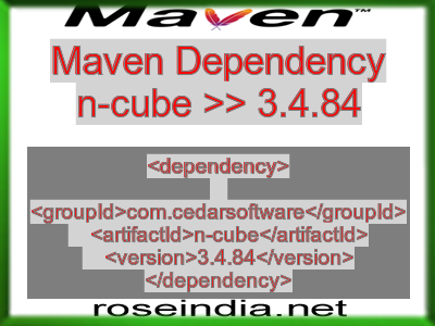Maven dependency of n-cube version 3.4.84