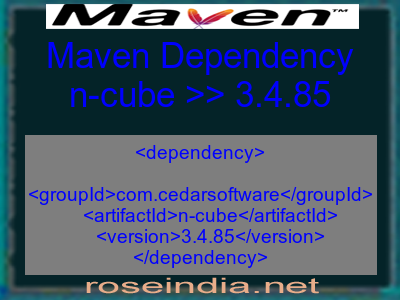 Maven dependency of n-cube version 3.4.85