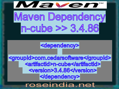 Maven dependency of n-cube version 3.4.86