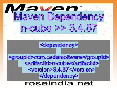 Maven dependency of n-cube version 3.4.87