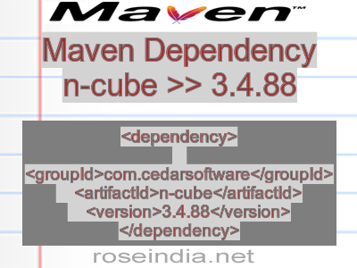 Maven dependency of n-cube version 3.4.88