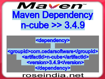 Maven dependency of n-cube version 3.4.9