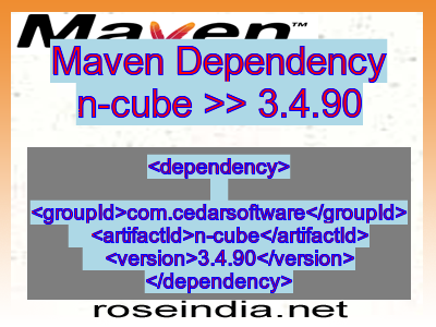 Maven dependency of n-cube version 3.4.90